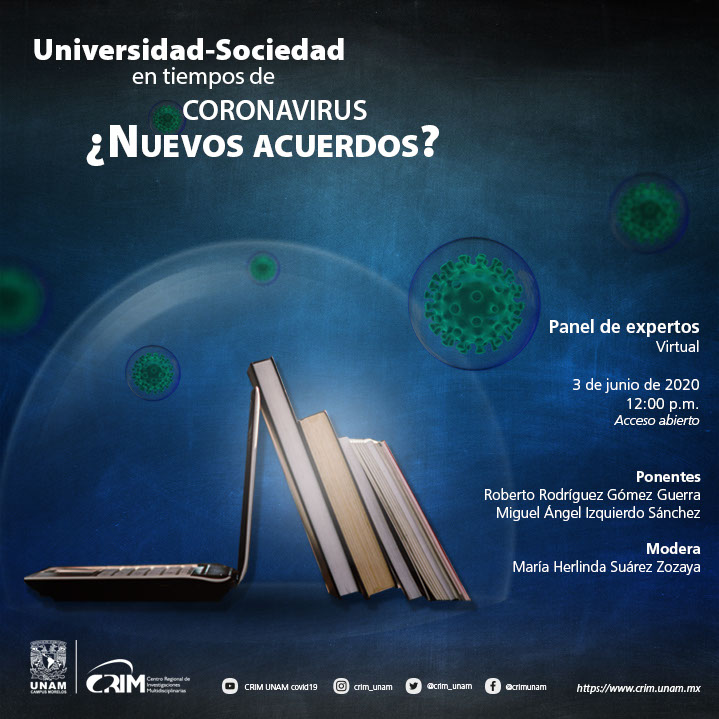 Universidad-Sociedad en tiempos de coronavirus ¿Nuevos acuerdos? Panel de expertos (virtual)